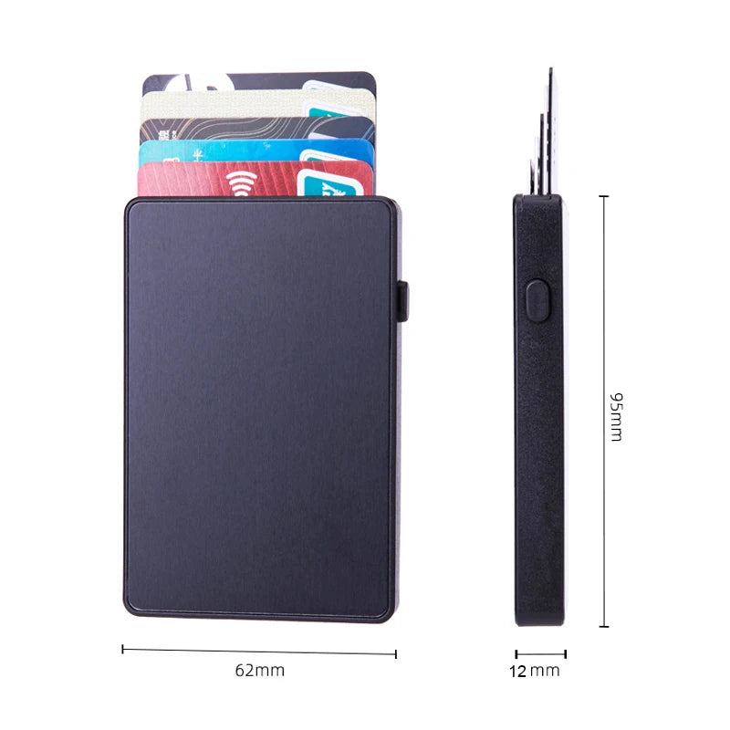 YUECIMIE Gold Thin Pop Up ID RFID Card Holder For Man Slim Men's Card Wallet RFID Creative Credit Card Case For Women Female