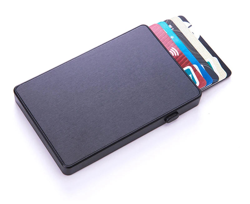 YUECIMIE Gold Thin Pop Up ID RFID Card Holder For Man Slim Men's Card Wallet RFID Creative Credit Card Case For Women Female