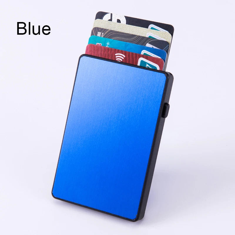 YUECIMIE Gold Thin Pop Up ID RFID Card Holder For Man Slim Men's Card Wallet RFID Creative Credit Card Case For Women Female