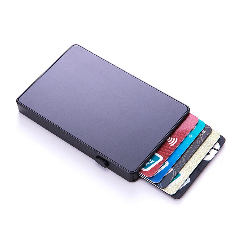 YUECIMIE Gold Thin Pop Up ID RFID Card Holder For Man Slim Men's Card Wallet RFID Creative Credit Card Case For Women Female