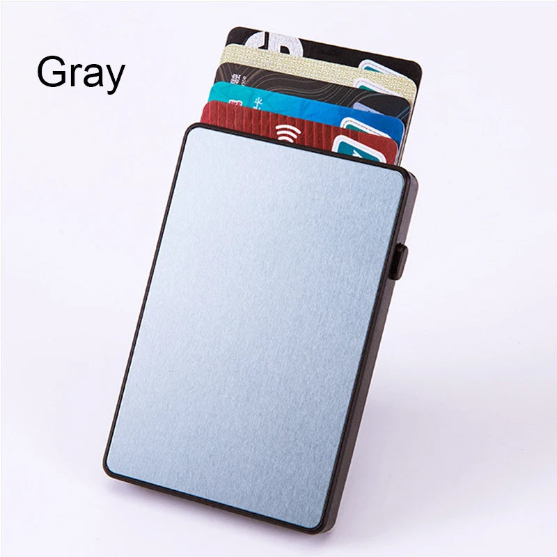 YUECIMIE Gold Thin Pop Up ID RFID Card Holder For Man Slim Men's Card Wallet RFID Creative Credit Card Case For Women Female