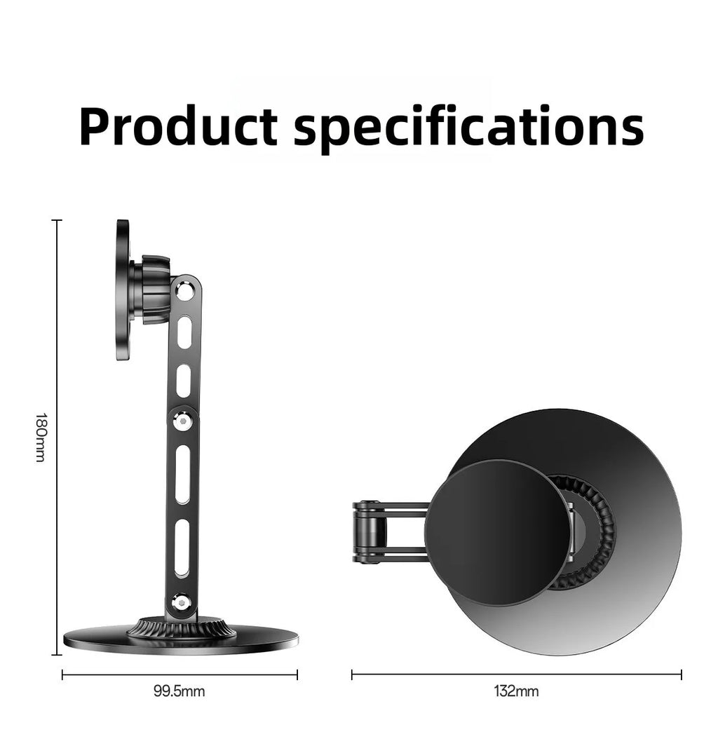 Universal Strong Magnetic Metal Desktop Mobile Phone Holder Stand Rotatable Stable Desk Lazy Holder for IPhone 17 16 Pro Max