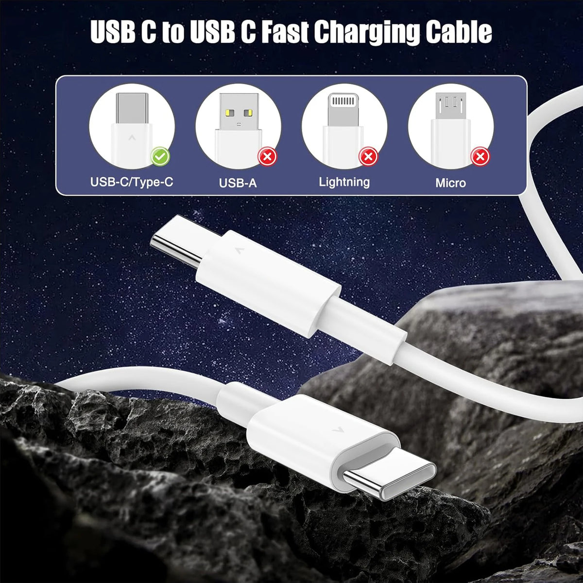 USB C to Type C Fast Charging Cable for Xiaomi Huawei Samsung Iphone 17 16 15 Series 60W Safe and Efficient Charger Line
