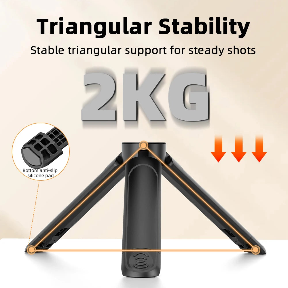 Extendable Mini Tripod For With 1/4 Inch Screw Stand Compatible With Phone Clip And Other