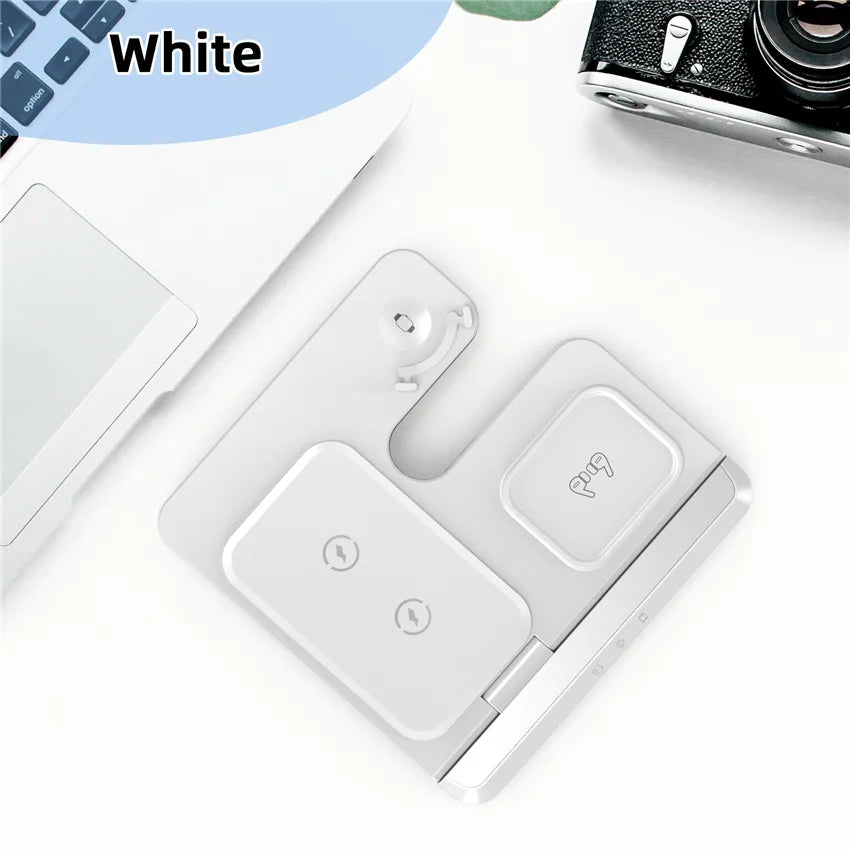 3 in 1 Foldable Wireless Charger Stand For Samsung S24 S23 S22 Galaxy Watch 8 7 6 5 4 Active 1 2 Buds Pro Fast Charging Station