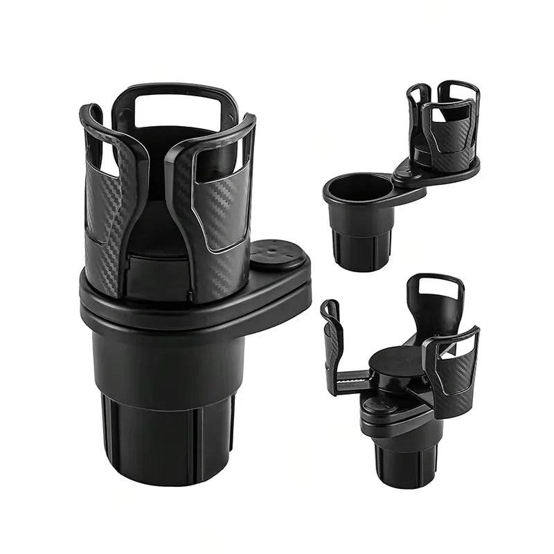 Adjustable Dual Car Cup Holder Expander with Phone Stand and Aromatherapy Organizer Multifunctional Adapter for Vehicle Interior