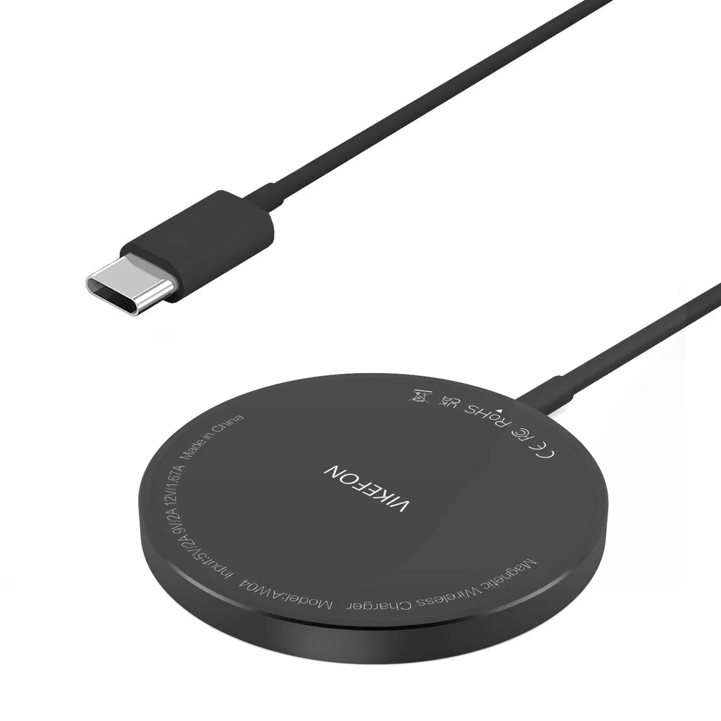 Magnetic Wireless Fast Charger Dual USB Port Mini Charging Pad For iPhone 17 16 15 14 13 12 Pro Max Universal Phone Accessory