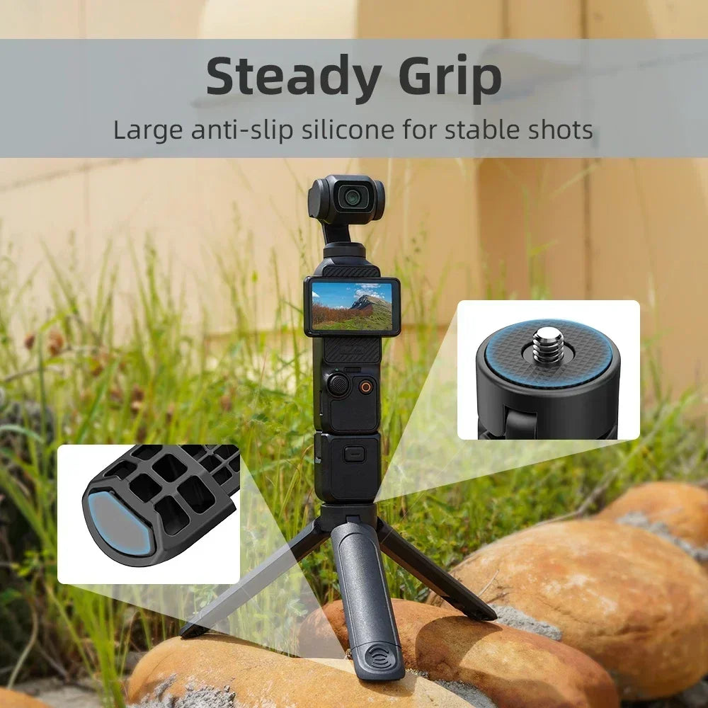 Extendable Mini Tripod For With 1/4 Inch Screw Stand Compatible With Phone Clip And Other