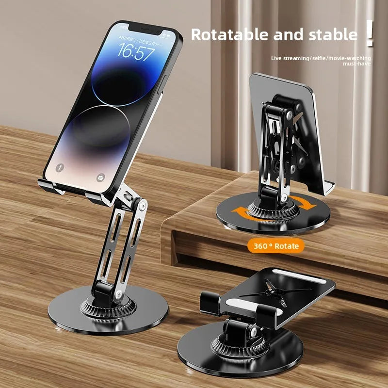 Universal Strong Magnetic Metal Desktop Mobile Phone Holder Stand Rotatable Stable Desk Lazy Holder for IPhone 17 16 Pro Max