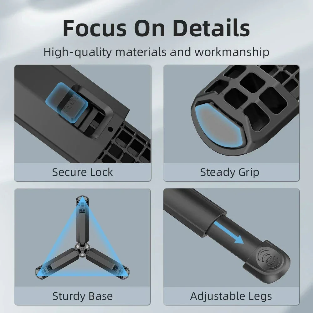 Extendable Mini Tripod For With 1/4 Inch Screw Stand Compatible With Phone Clip And Other
