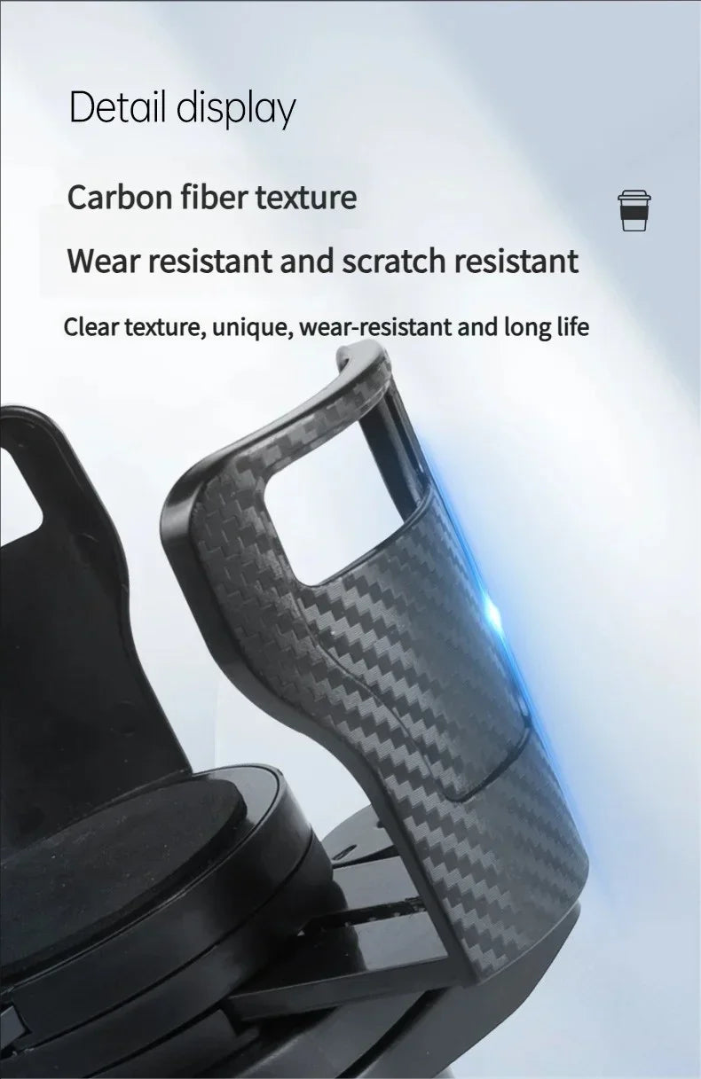 Adjustable Dual Car Cup Holder Expander with Phone Stand and Aromatherapy Organizer Multifunctional Adapter for Vehicle Interior