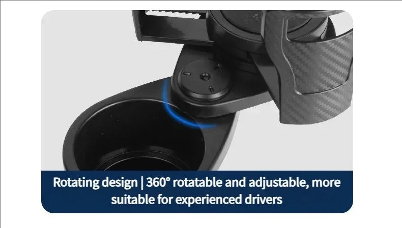 Adjustable Dual Car Cup Holder Expander with Phone Stand and Aromatherapy Organizer Multifunctional Adapter for Vehicle Interior