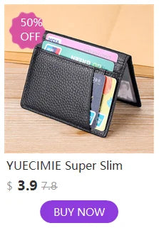 YUECIMIE Gold Thin Pop Up ID RFID Card Holder For Man Slim Men's Card Wallet RFID Creative Credit Card Case For Women Female