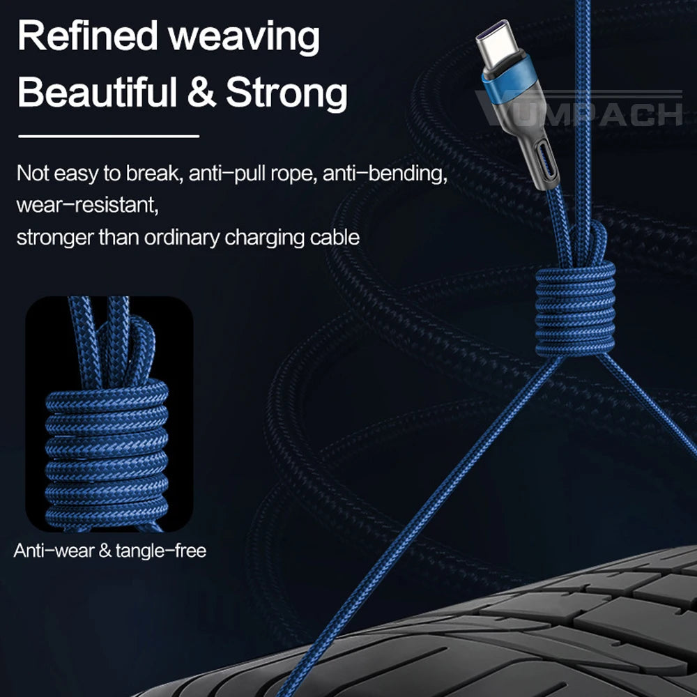 Fast usb c 5A type c cable Fast Charging Data Cord Charger usb cable c For Samsung s21 s20 A51 xiaomi mi 10 redmi note 9s 8t
