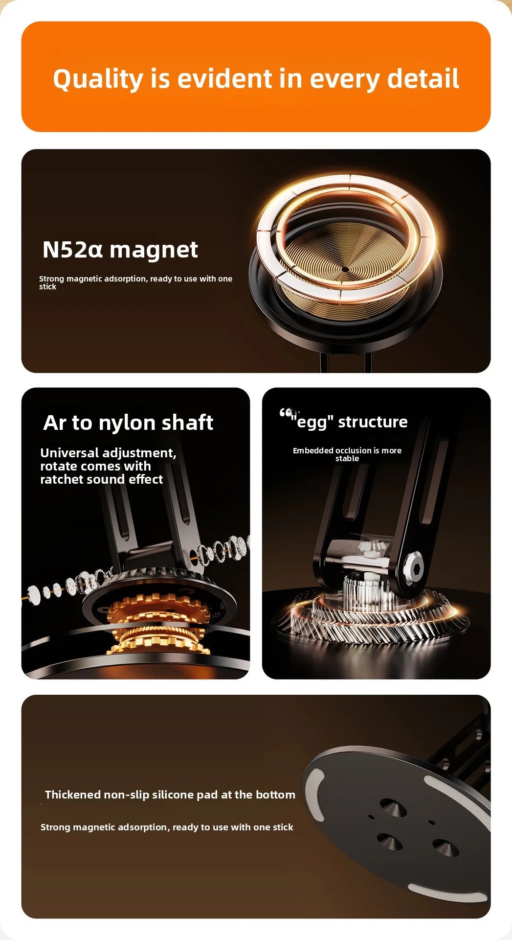 Universal Strong Magnetic Metal Desktop Mobile Phone Holder Stand Rotatable Stable Desk Lazy Holder for IPhone 17 16 Pro Max