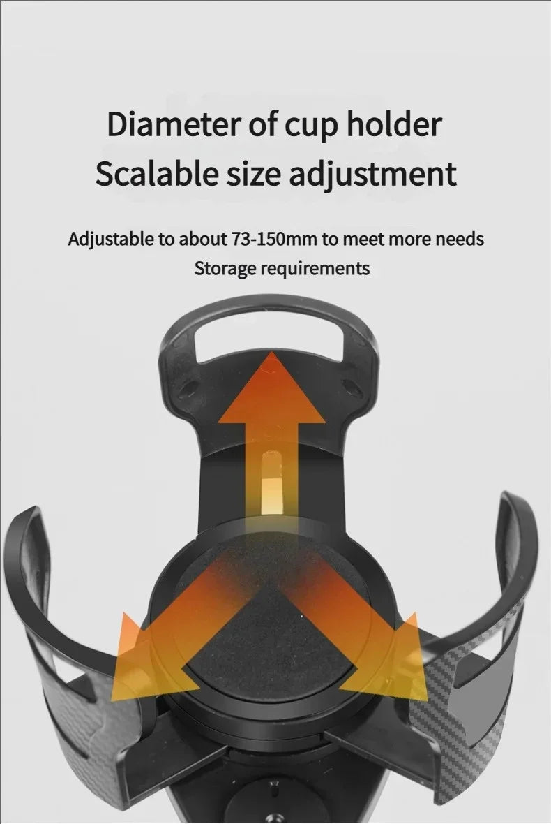 Adjustable Dual Car Cup Holder Expander with Phone Stand and Aromatherapy Organizer Multifunctional Adapter for Vehicle Interior