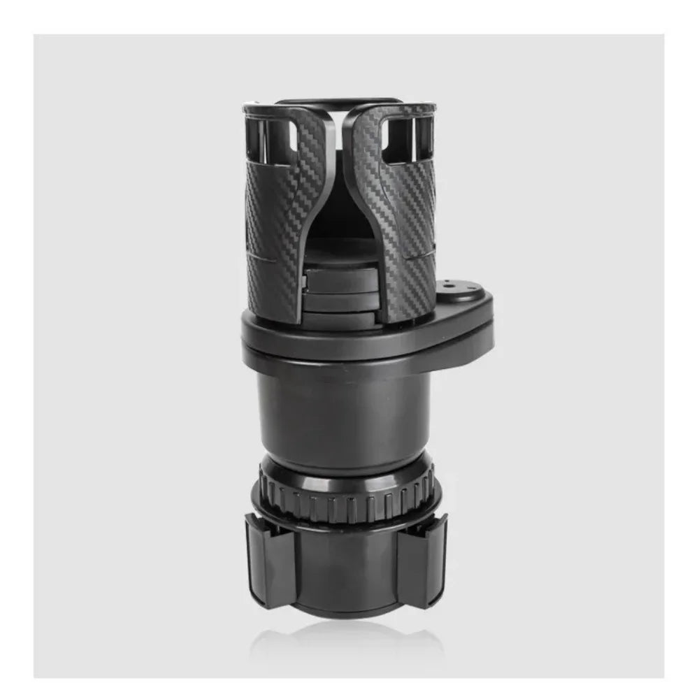 Adjustable Dual Car Cup Holder Expander with Phone Stand and Aromatherapy Organizer Multifunctional Adapter for Vehicle Interior