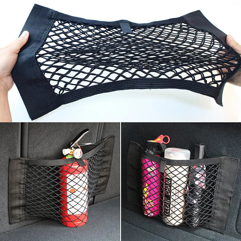Car Accessories Organizer Net Mesh Seat Elastic Magic Storage For Chery Tiggo 7 Pro Car Trunk Box Jeep Wrangler Haval H6