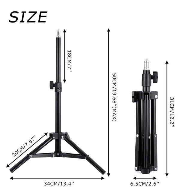 16/26/33cm LED Selfie Light Photography Lights With Tripod Bluetooth Remote Control Dimmable Ring Light For Video Live Fill Lamp