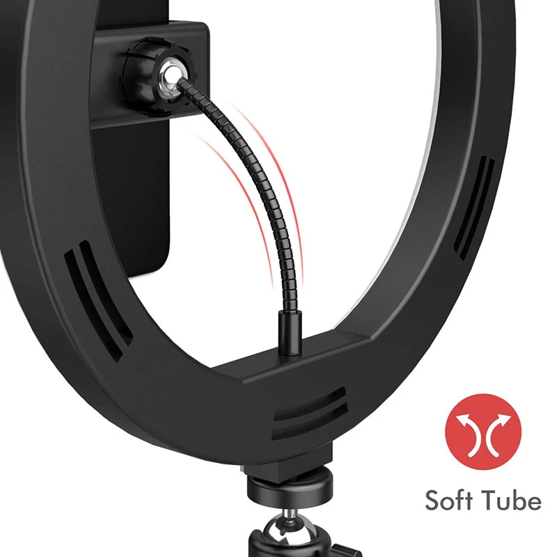 16/26/33cm LED Selfie Light Photography Lights With Tripod Bluetooth Remote Control Dimmable Ring Light For Video Live Fill Lamp