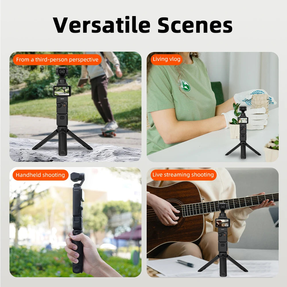Extendable Mini Tripod For With 1/4 Inch Screw Stand Compatible With Phone Clip And Other