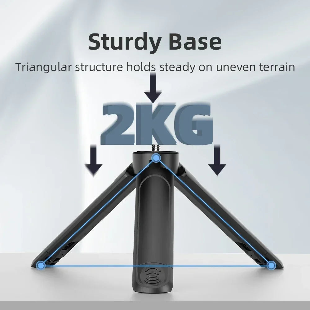 Extendable Mini Tripod For With 1/4 Inch Screw Stand Compatible With Phone Clip And Other