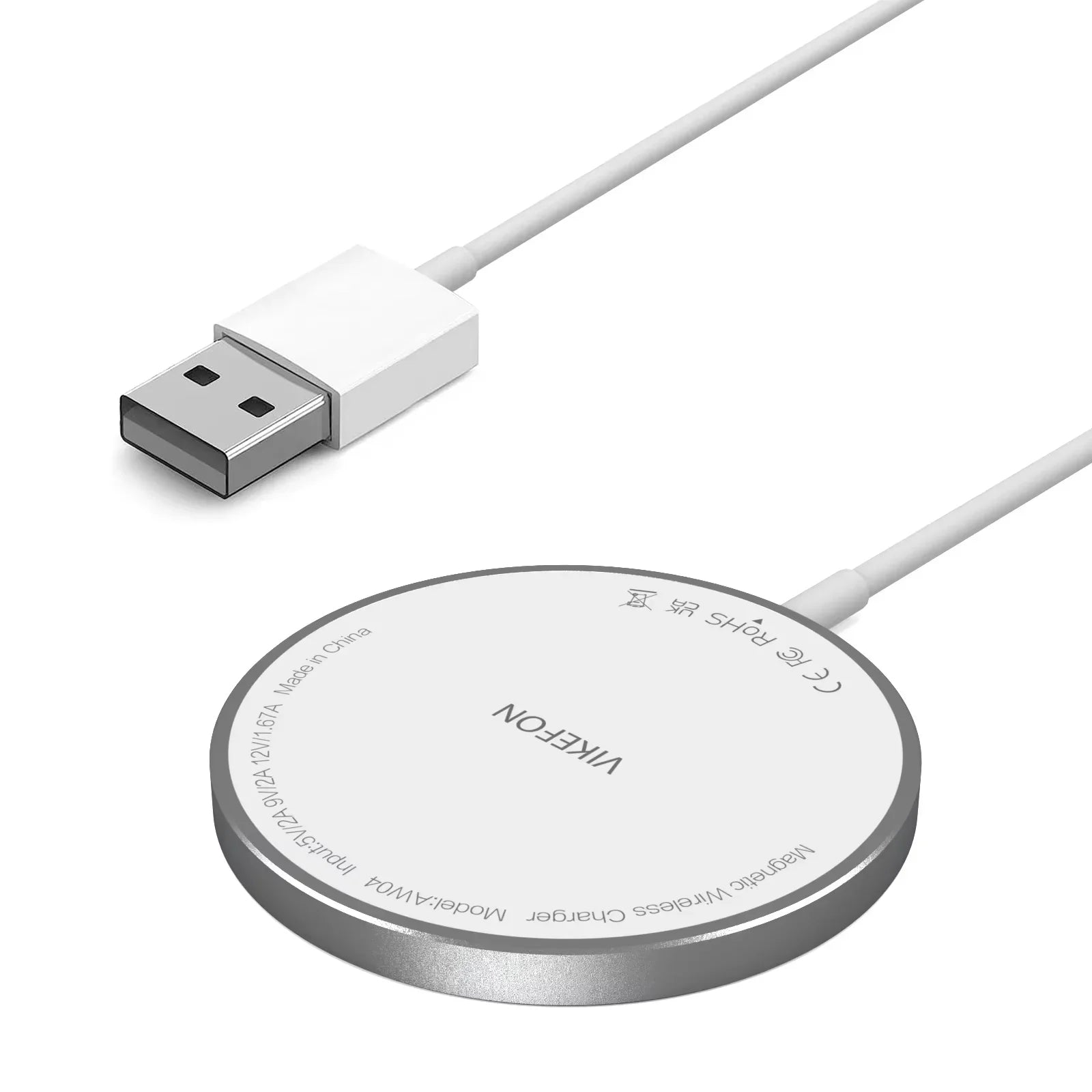 Magnetic Wireless Fast Charger Dual USB Port Mini Charging Pad For iPhone 17 16 15 14 13 12 Pro Max Universal Phone Accessory