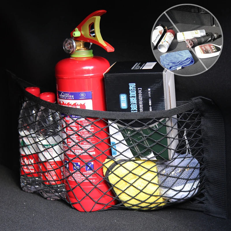 Car Accessories Organizer Net Mesh Seat Elastic Magic Storage For Chery Tiggo 7 Pro Car Trunk Box Jeep Wrangler Haval H6