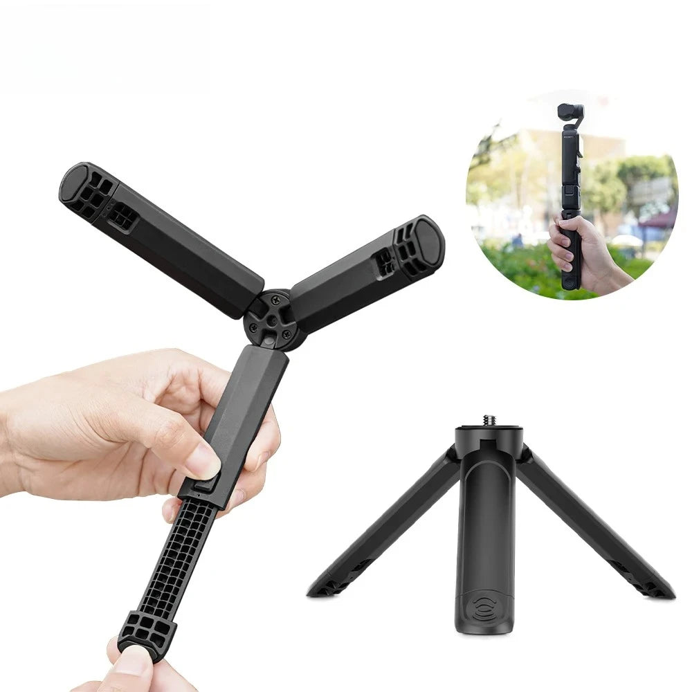 Extendable Mini Tripod For With 1/4 Inch Screw Stand Compatible With Phone Clip And Other